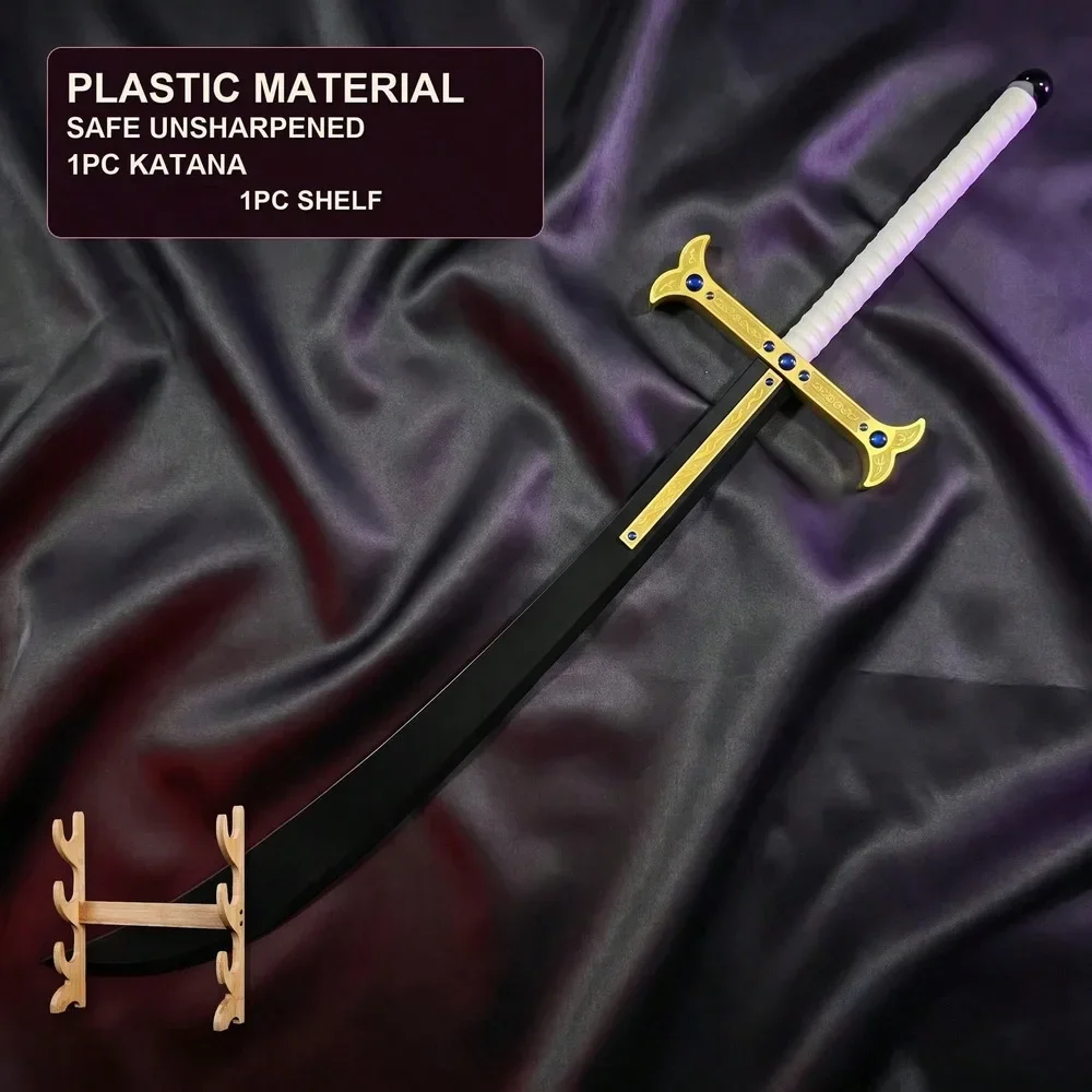 One Piece 43in 110cm Long 43in Style Plastic Anime Blade Katana Sword Schwert Safe Unsharpened Cosplay Display Photo Prop Set