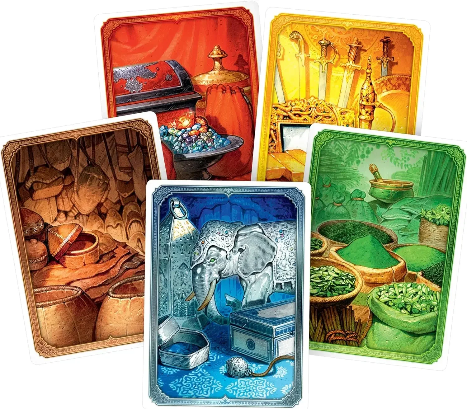 Jaipur board game - strategic trading game suitable for children aged 10 and above, 2 players, 30 minutes of game time, space co