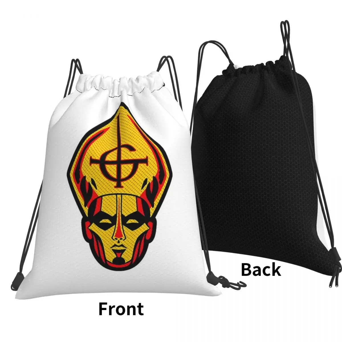 Rock Band Ghost BC Backpacks Fashion Drawstring Bags Storage Bag Book Bags for Man Woman Students
