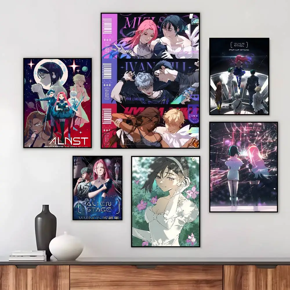 Anime Pop A-ALIEN STAGE Poster Art HD Canvas Advanced Aesthetic Printing Paper Wall Art for Living Room Home Decor
