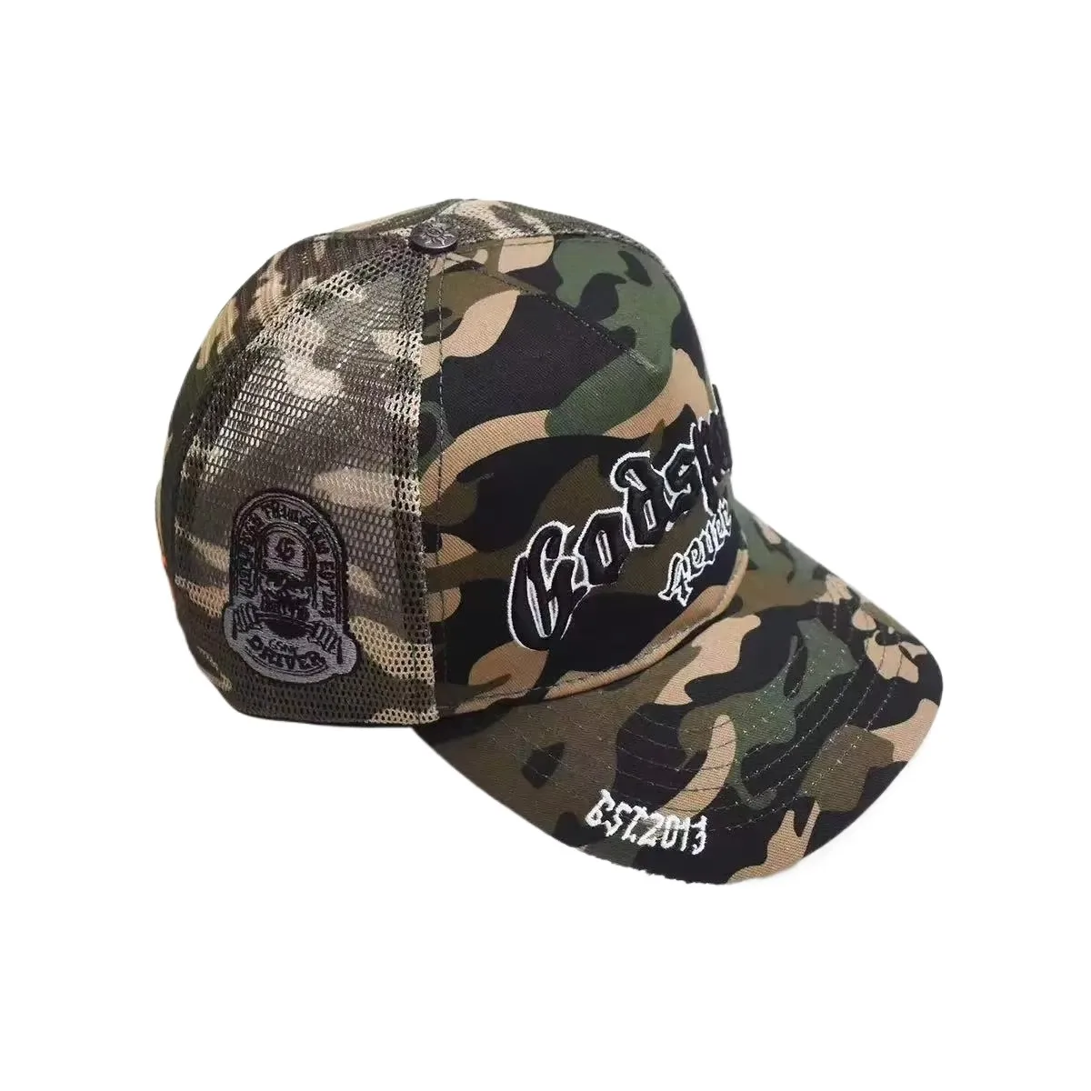1pc Men's Camo Baseball Cap with Embroidered Firefighter & 