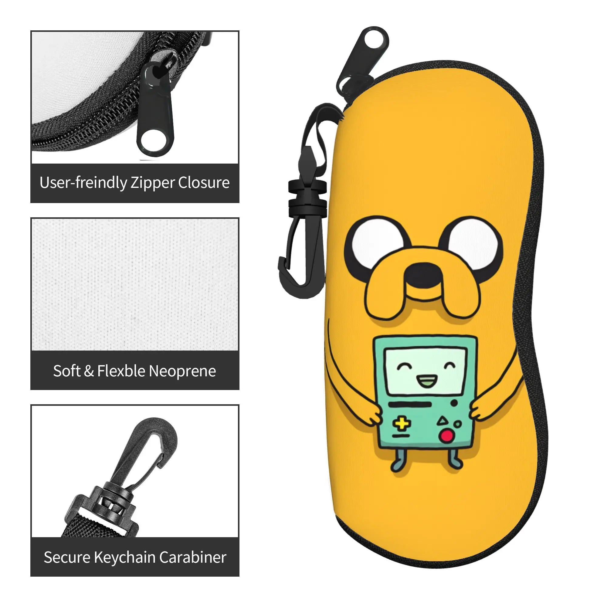 Adventures Time Glasses Case Cover Unisex  Sunglasses Case Classic Print Eyewear Organizer Pocket Glasses Box view 3