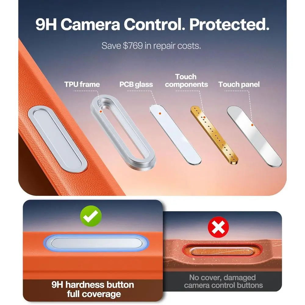 voor iPhone 17 Pro Max hoesje met standaard, camerabedieningsknop, geschikt voor MagSafe, bescherming van militaire kwaliteit, doorschijnend slank zacht