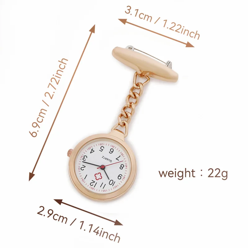 Customizable Engraved Nurse Watch Medical Healthcare Professional Name & Logo Stethoscope Design with Lapel Pin FOB Clock