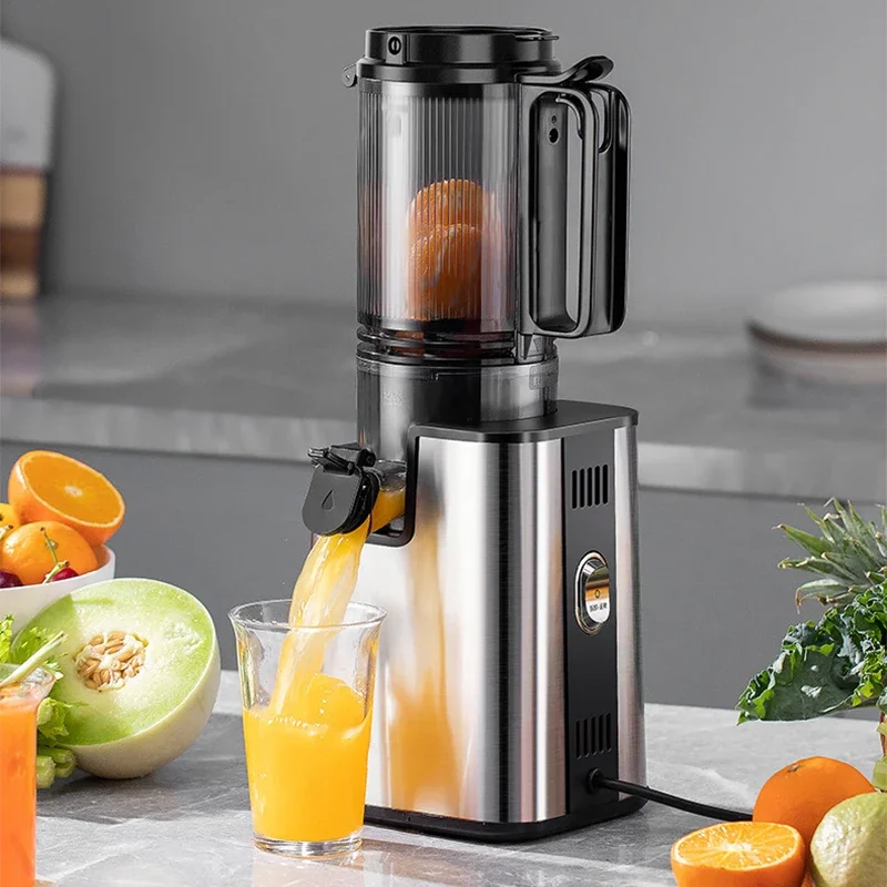 Home Hybrid Electric Juicer with 110mm/100mm Wide Feed Chute and Fully Automatic Fruit and Vegetable Separation