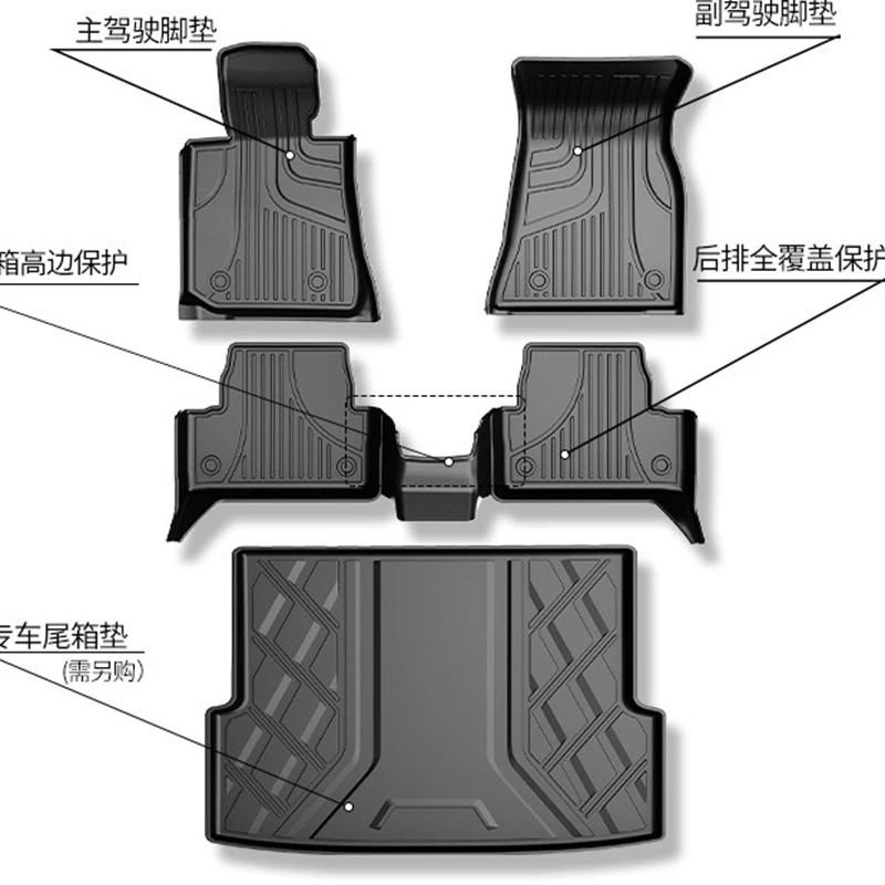 Use for 2023 BMW i4 G26 425i 430i car carpet G26 car Floor mat G26 trunk mat Full Set Trim to Fit i4 G26 waterproof floor mat