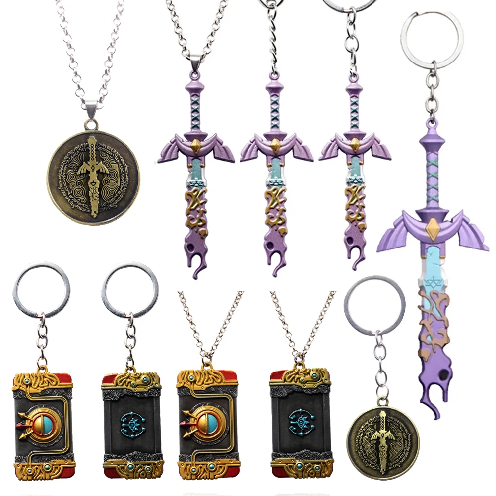 Zeldas Hylian Shield Necklace Breath of The Wild Sheikah Slate Eye Pendant Necklace Collection Toys for Adults Kids Gifts