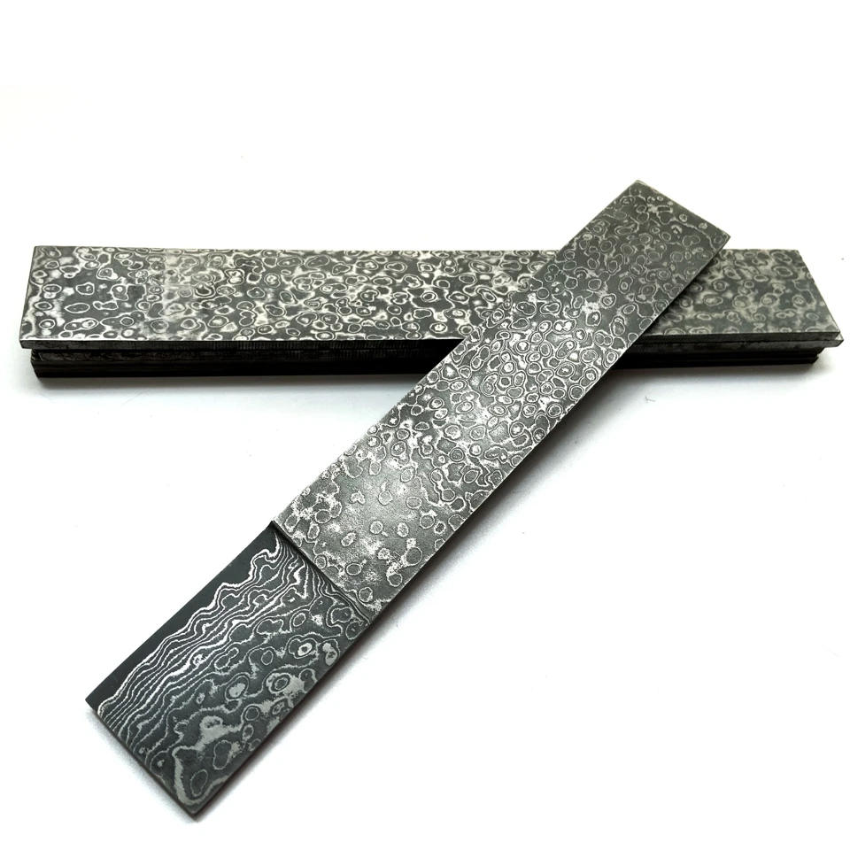 Imagem -04 - Sandwich Damascus Steel Billet Sheet Plate Bar para Fazer Facas Faça Você Mesmo Knife Blade Material em Branco Tem Sido Tratamento Térmico