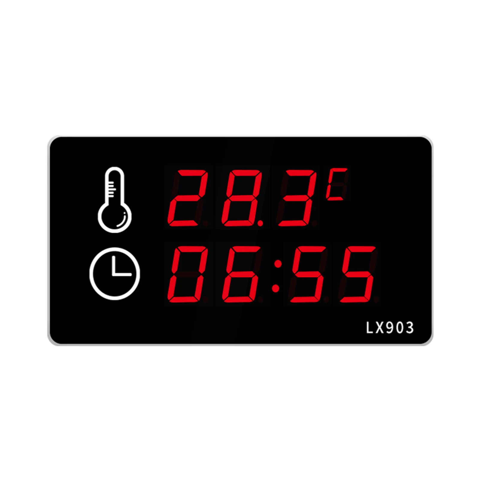 

Large LED display industrial temperature meter clock with built-in temperature sensor LX903 for swimming pool sauna bathroom