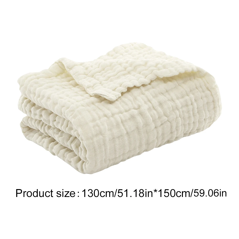 

Muslin Blanket Foldable Baby Swaddle Blanket Breathable Muslin Newborn Wrap for Bed Sofa Cover Travel Blanket