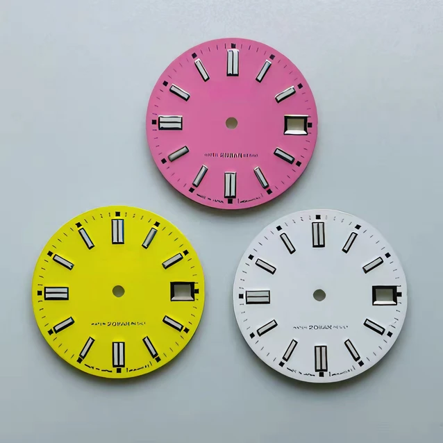 

28.5mm New NH35 Dial S dial Green Luminous Mechanical Dial NH36 Mechanical Movement Dial is used for Seiko Dial