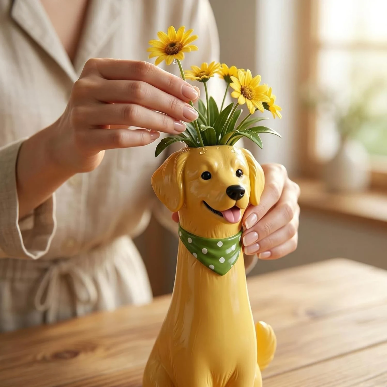 Handgefertigte, ausgefallene Tier-Vase, moderne, niedliche, tierförmige Blumenvase, kreatives Ornament für Zuhause, Wohnzimmer, Bücherregal-Dekoration