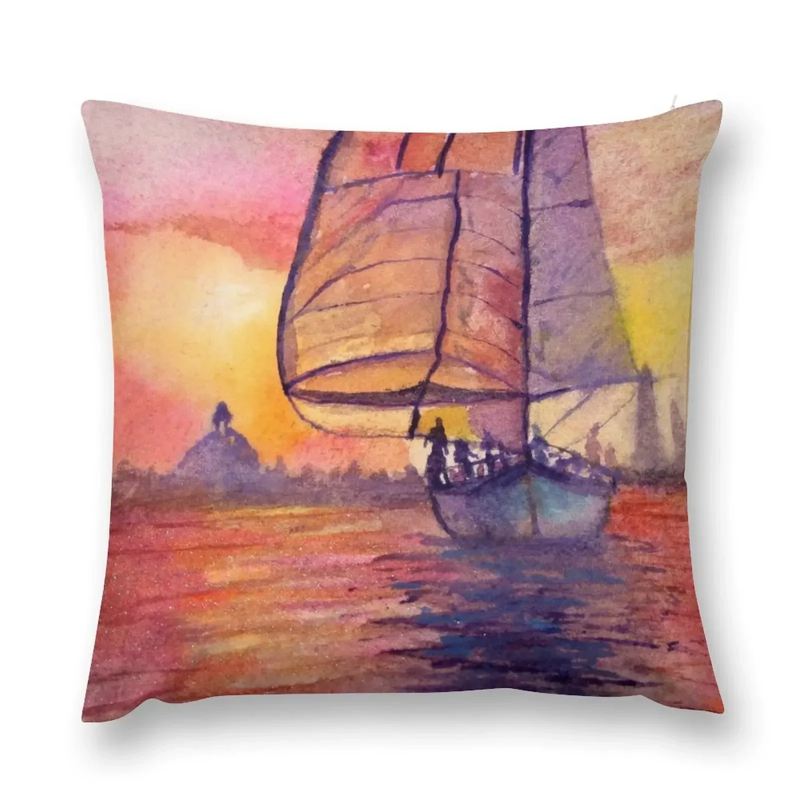 

Sunset Sailing Throw Pillow Cushions For Decorative Sofa christmas supplies pillow