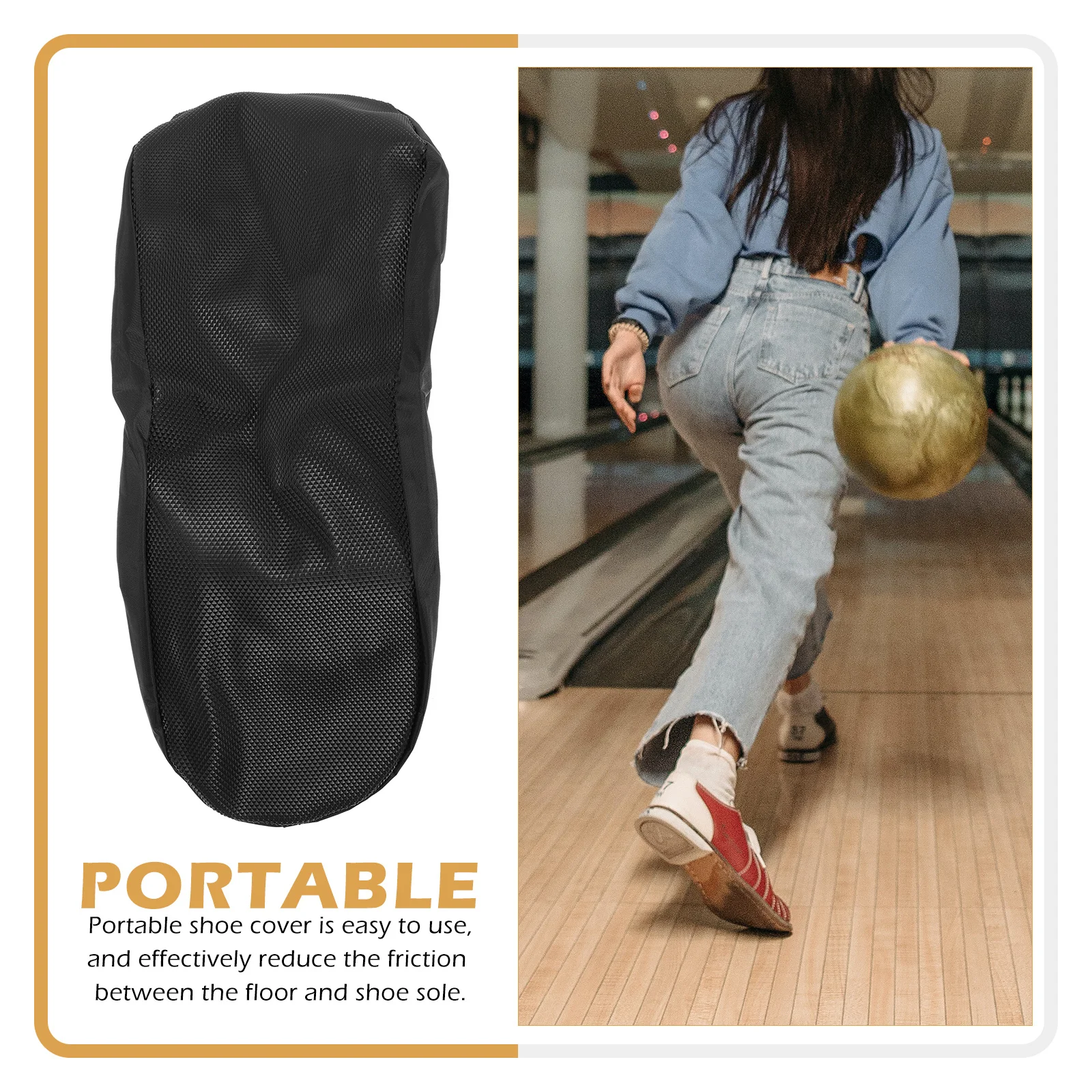 

2Pcs Bowling Shoe Covers Safe Reusable Texture Efficient Protection for Sports and Outdoor Activities Bowling Shoe Covers