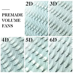 NATUHANA 2D 3D 4D 5D 6D Lashes Pre Made Russian Volume Fan Eyelash Extension Russian Volume Premade Fans Eye Extension Makeup