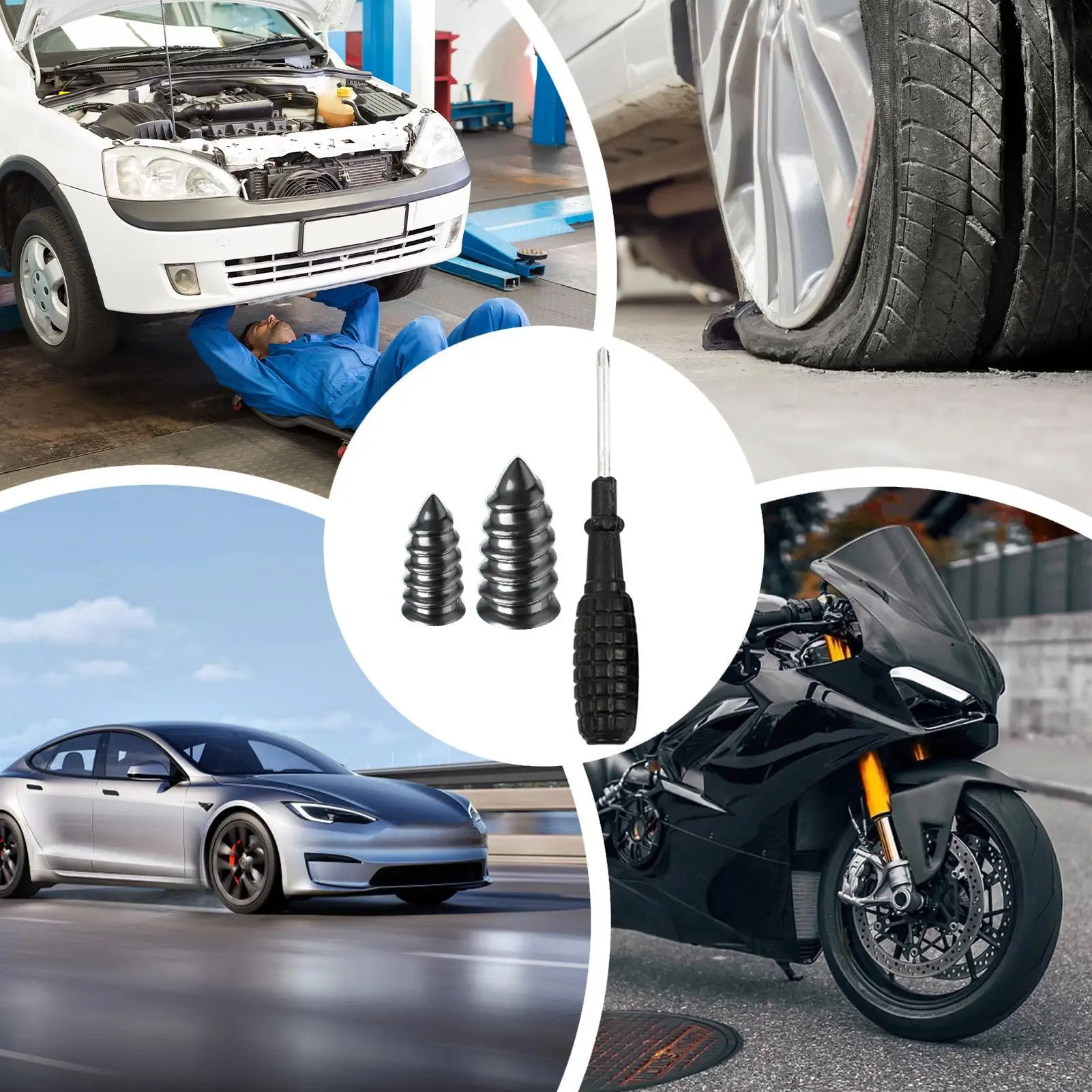 

30 шт. гвозди для ремонта шин, ремонт прокола шин автомобиля, мотоцикла, сверхмощные винтовые заглушки для ремонта шин для грузовика, скутера, велосипеда