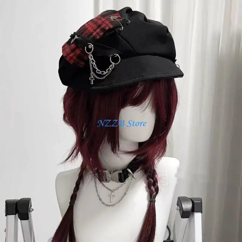 

T21F Stylish Newsies Painter Hat Fashion British for Dating Photography Props