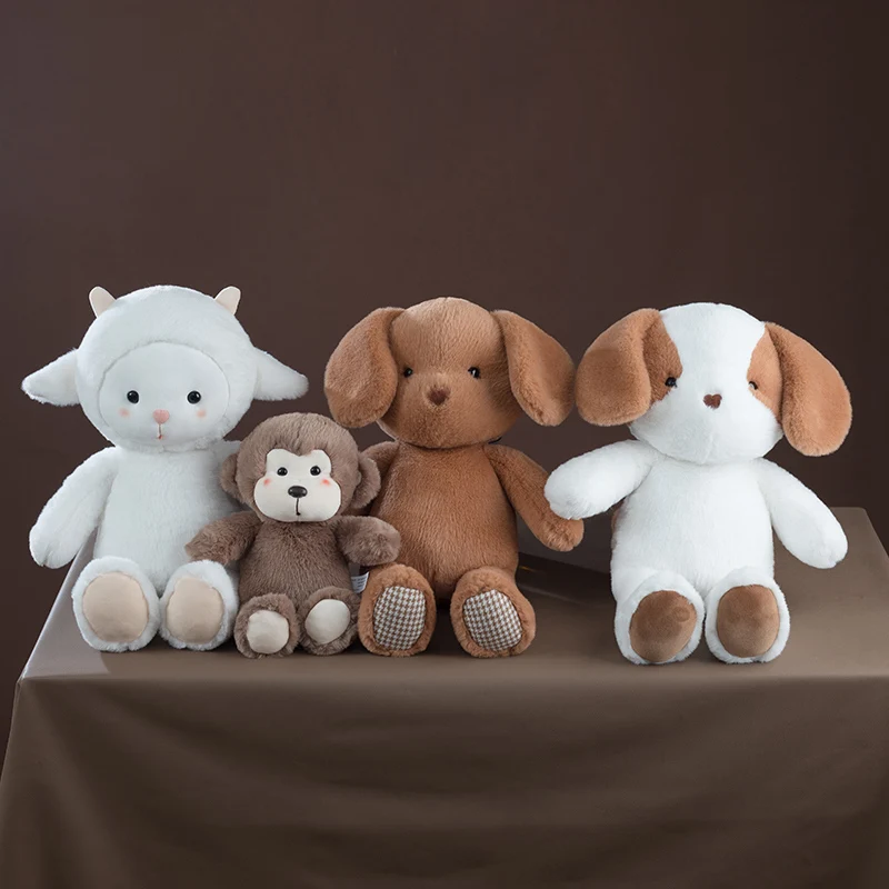 32/50 Cm Hoge Kwaliteit Cartoon Dier Pluche Pop Kussen Dressing Aap Grote Oor Hond Schapen Knuffel home Decor Cadeau Voor Kinderen