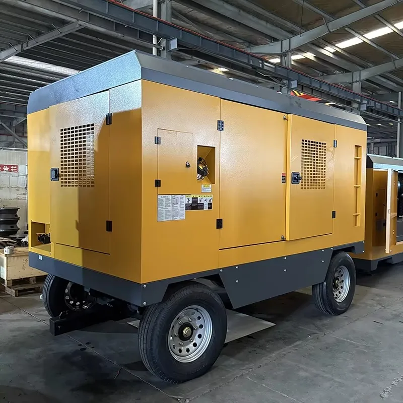 YG Customized Heavy Duty Borehole Air Compressor 25bar 31m³/min Towable Diesel Rotary Screw Air Compressor For Mining