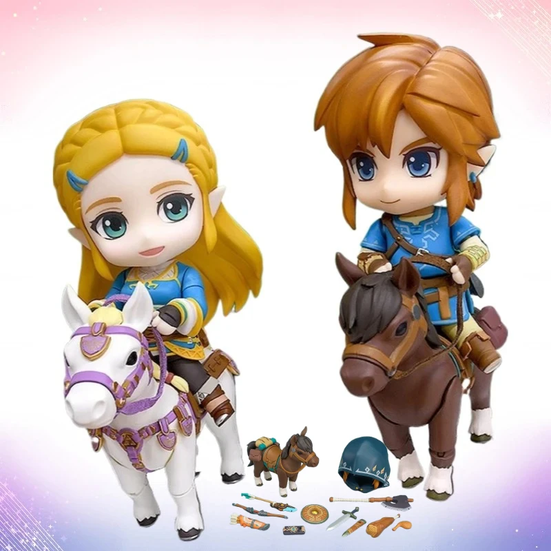 1212 DX The Legend of Zelda: Breath Wild Zelda Action Figure 733 Link Anime Modelo Boneca Brinquedo PVC Bonito Presente Poseable Versão China