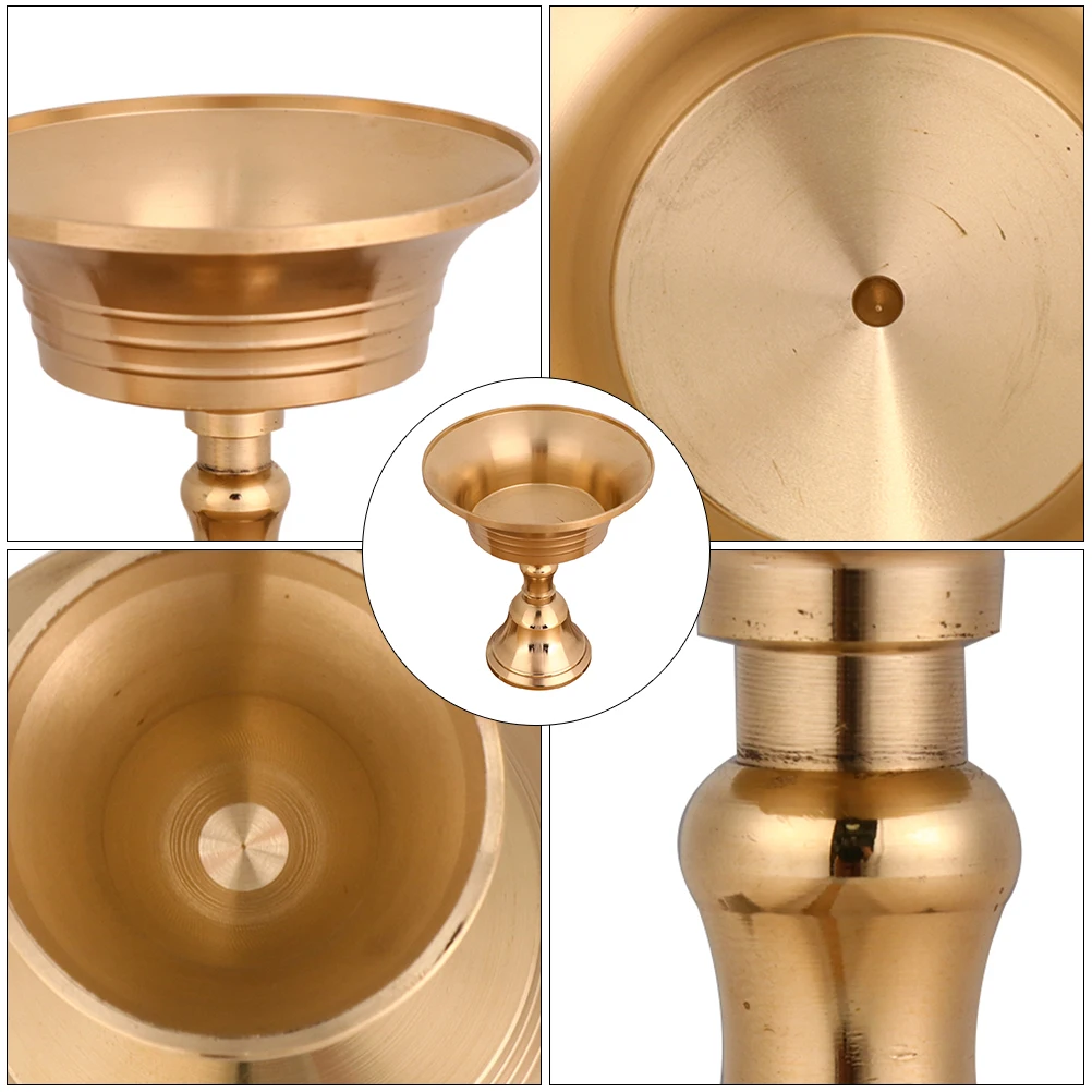 

Butter Lamp Holder Copper Candlestick For Temple Buddhist Supplies Votive Holders Buddhism Decoration