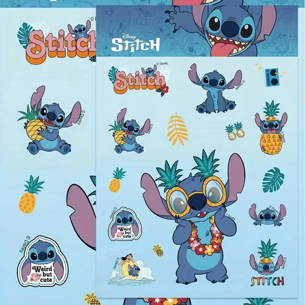 

8 Sheets Stitch Sticker Cute Creative Phone Case Diy Laptop Water Cup Skateboard Pvc Waterproof Decorative Sticker