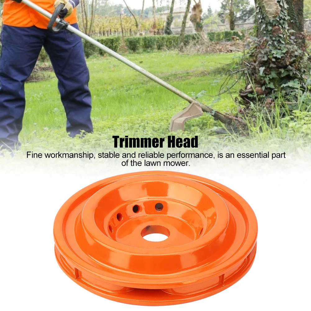 Aluminum Grass Trimmer Head Brush Cutter Strimmer Lawn Mower Accessory with 4 Trimmer Line Lawn Mower Trimmer Head Garden Tools