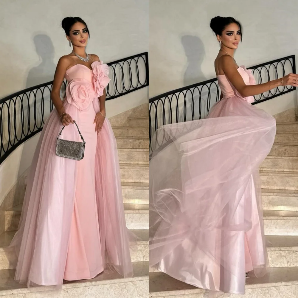 

Customized Jersey Handmade Flower Mermaid Long Dresses Bespoke Occasion High Quality Formal Evening Elegant Party