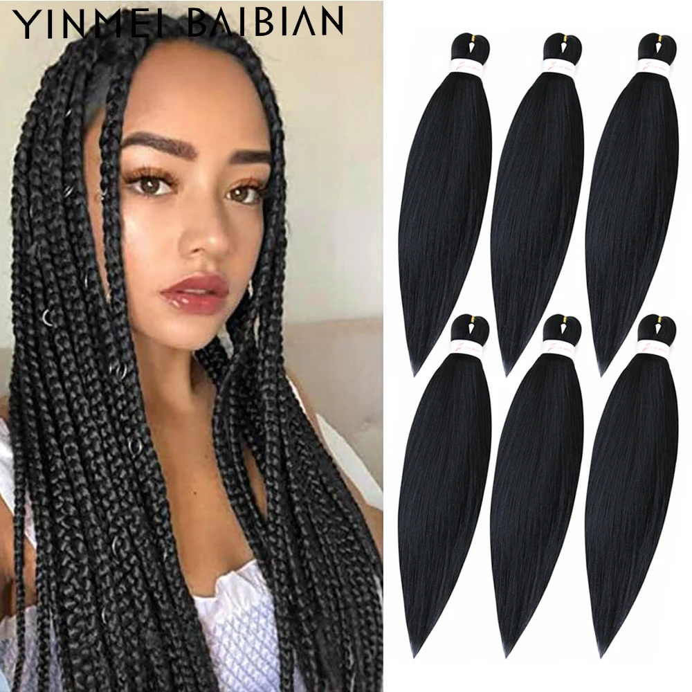 

Ombre Romantic Purple Pre Stretched Braiding Hair 26Inch Kanekalon Box Braid Hair Extension Yaki Texture Braids Hair Easy to Use