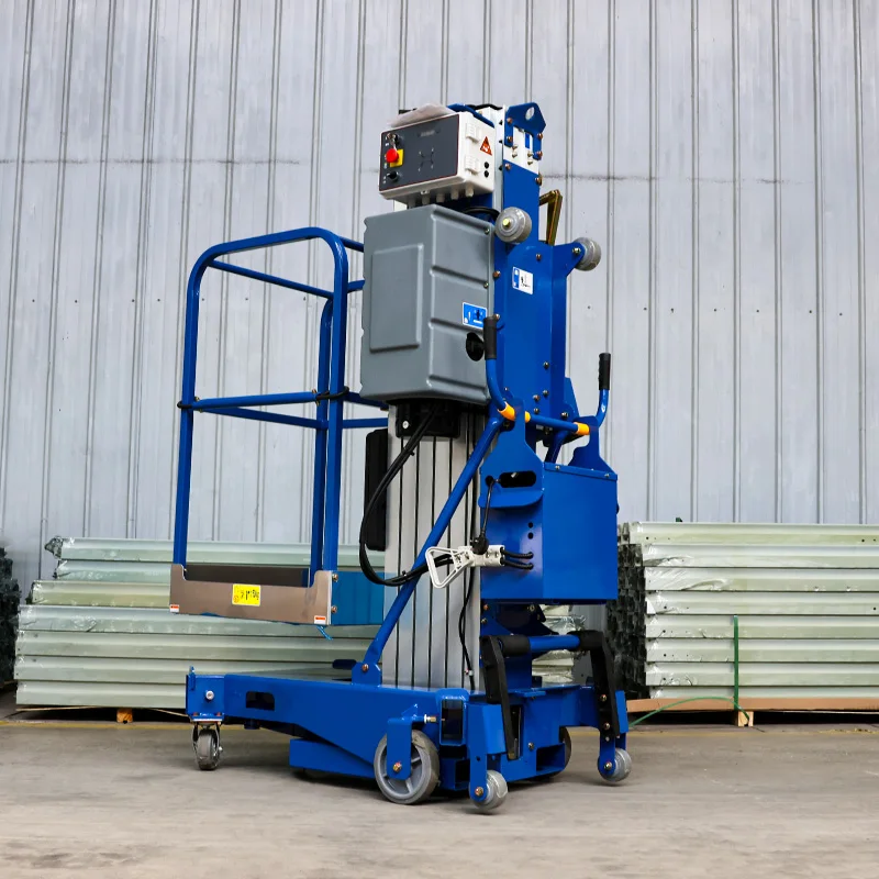Factory Direct Aluminum Alloy Single Column Auxiliary Walking Lifting Platform Standing Person Lifting Platform