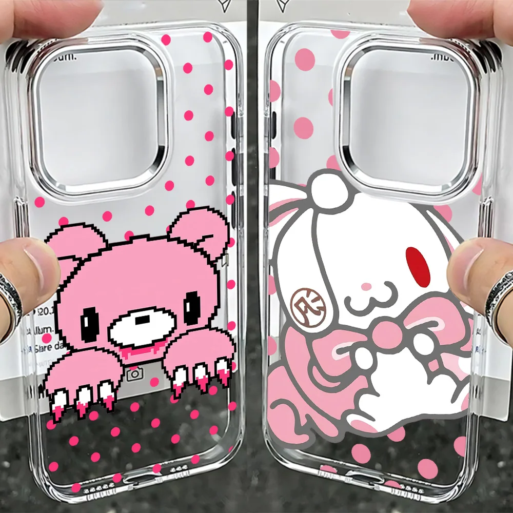 Cute Maid Outfit Gloomy Bear Phone Case For iPhone 17e 17 16e 16 15 14 13 12 11 Pro Max X XR 8 7 Air Plus Transparent Soft Cover