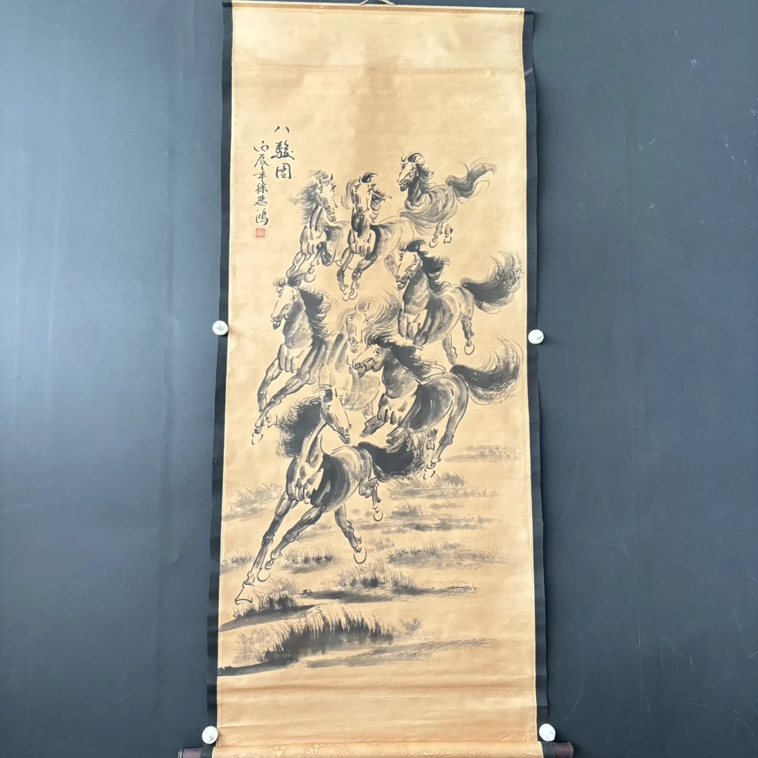 China Xuan Paper nave Living Room Mobajuntu Wall Decoration Scroll Painting Gift