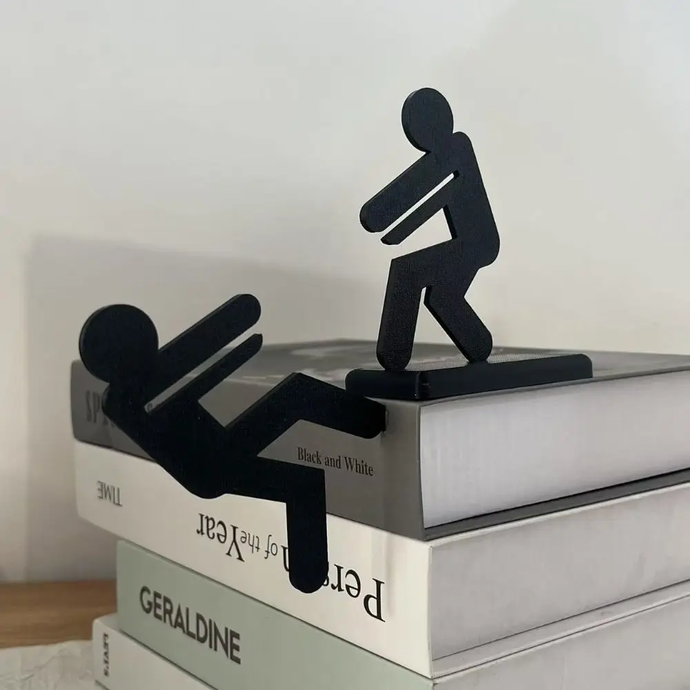 Line of Salvation Standing Figurines 3D Printed Black Standing People Statue Cartoon Anime Modern Sculpture Character