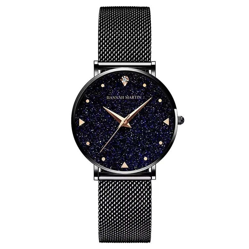 UTHAI BK15 Movimento importato dal Giappone Orologio al quarzo semplice impermeabile Cielo stellato Lampeggiante con diamanti Orologi da donna di tendenza