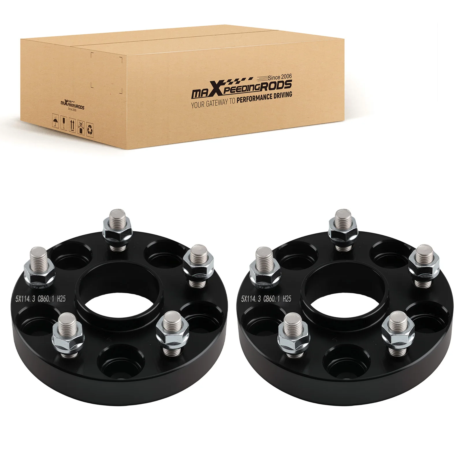 

2x 1 Inch Wheel Spacers for Toyota Camry Highlander 5x4.5 Hub Centric M12x1.5