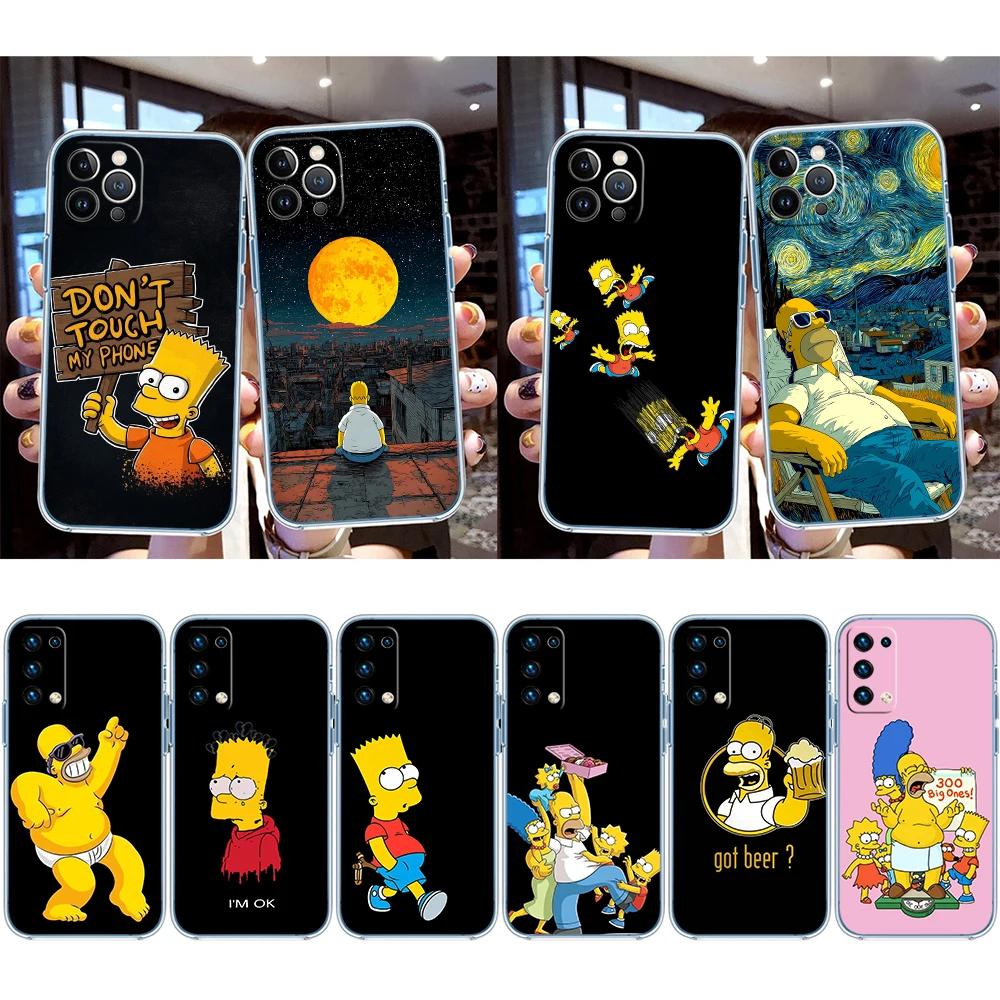 Funda transparente IJ52 S-Simpsons para teléfono LG K22 K30 K40 K40S K41 K42 K50 K50S K51 K51S K52 K61 K62 K71 K92 Q60 Q61 V40 V50 V60