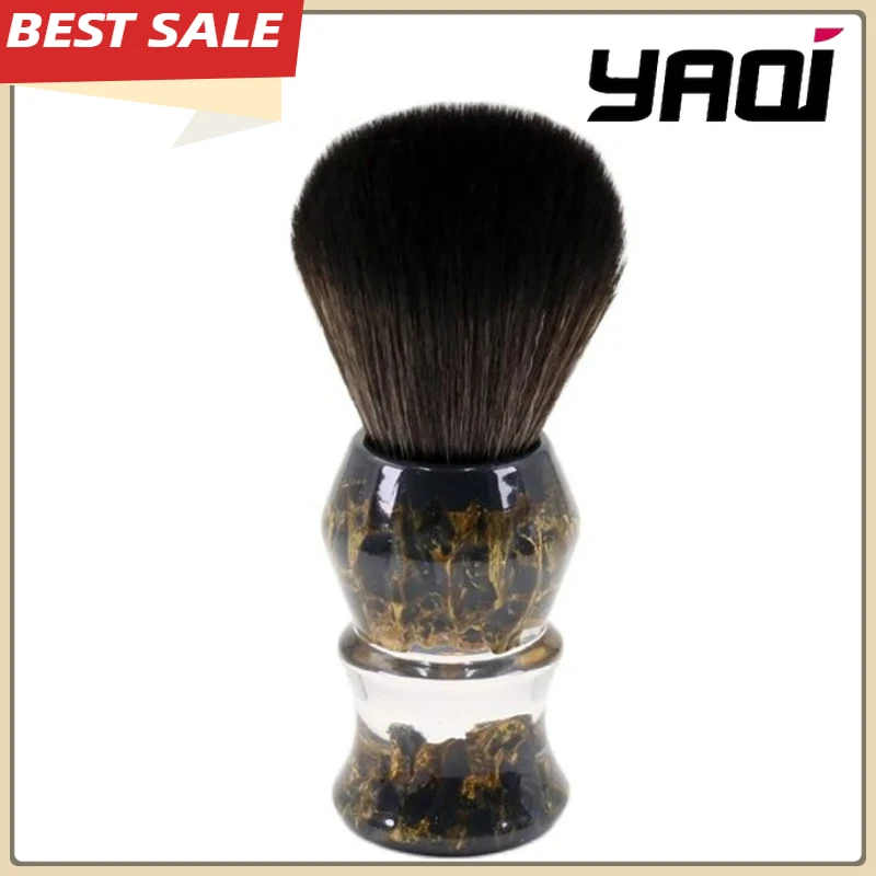 

YAQI Retro DEEP STONES 24MM Synthetic Hair Resin Handle For Mens Wet Shaving Brush Portable Travel Face Cleaning Tool New
