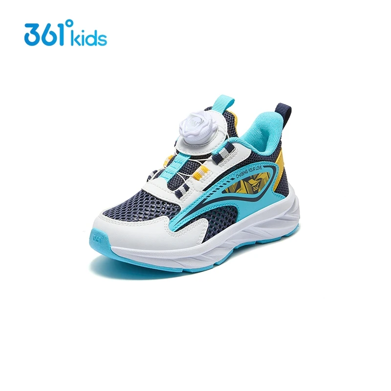 

361 Degrees Boys' Sports Shoes Summer New Style Toddler Rotating Button Mesh Breathable Children'S Soft Sole Running Shoes