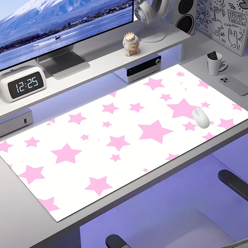 

Five-pointed Star Cartoon Mouse Pad Cute Big Gaming Mats Non-slip Rubber Base Desk Mat Washable Pads for Game & Office Playmat