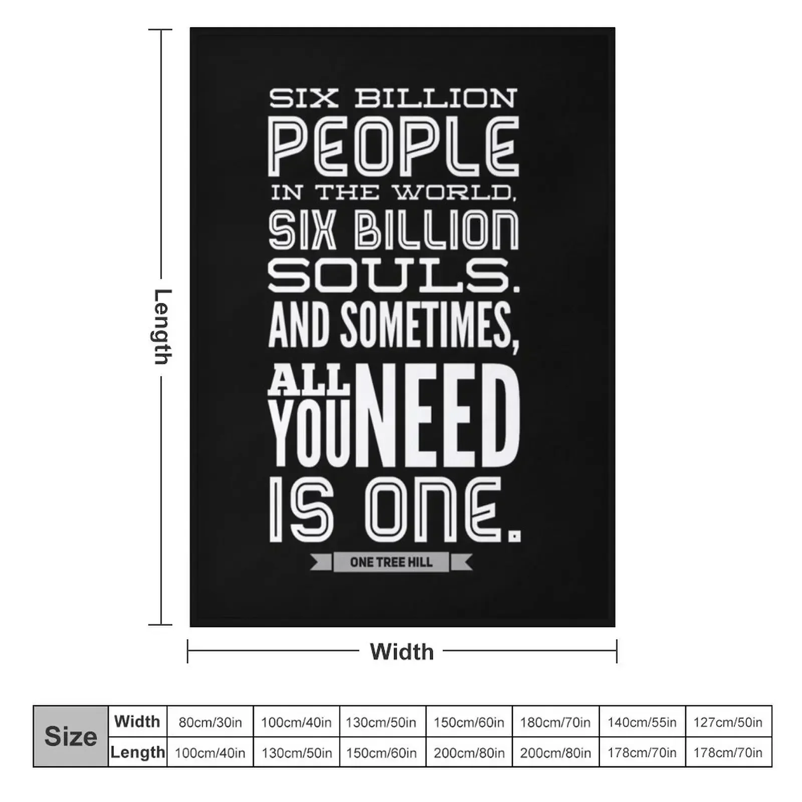 One tree hill - six billion Throw Blanket Decorative Beds Large decorative Camping Blankets