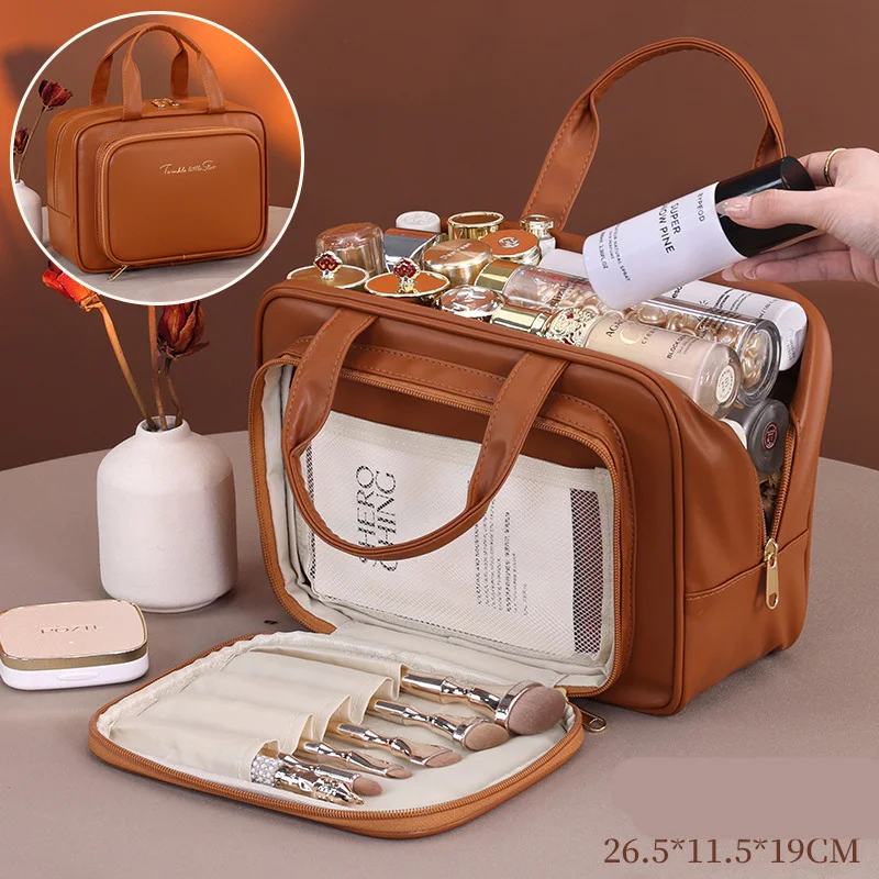 Waterproof Hook Toiletry Bag Large Folding Handbags Travel Makeup Cosmetic Razor Storage Organizer Case Bathroom Supplies
