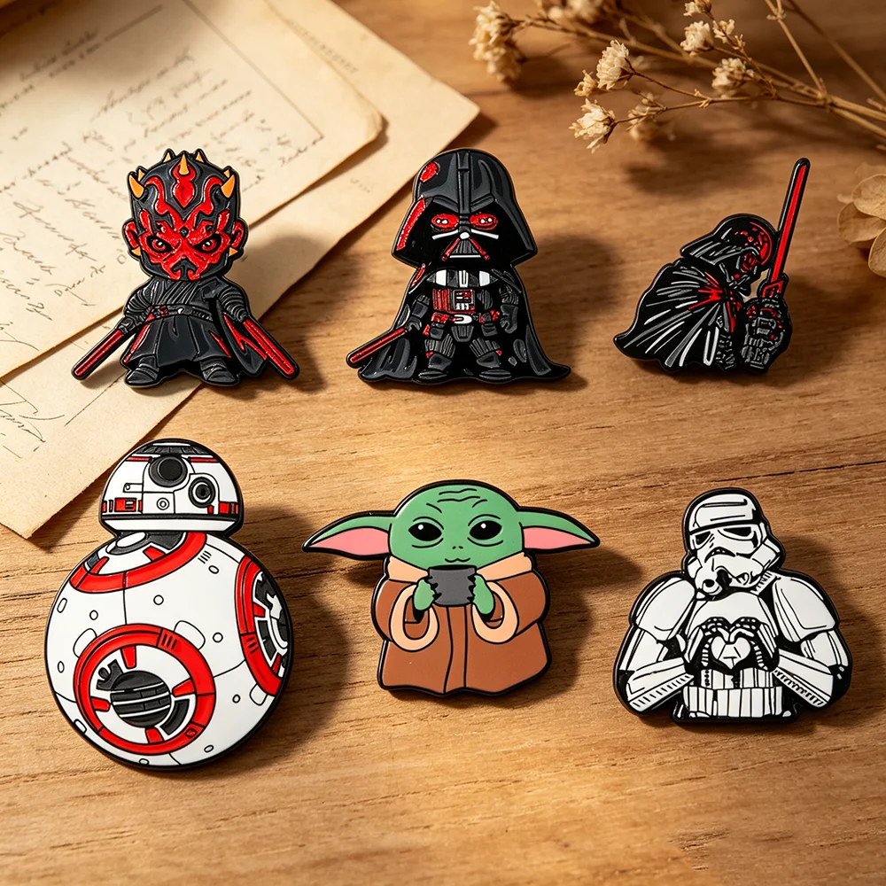 Movie Enamel Pins Set Retro Brooches Badges for Backpacks Jackets Hats Cool Collection Gift for Fans Cosplay Accessorie