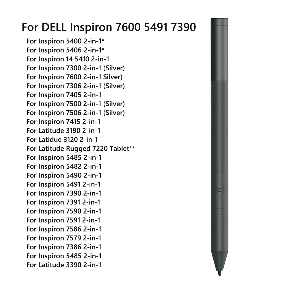 

2 in 1 Tablet Touch Screen Drawing Writing Pen Active Stylus Pencil for DELL Inspiron 7300 7390 7590/Latitude 3190 3120