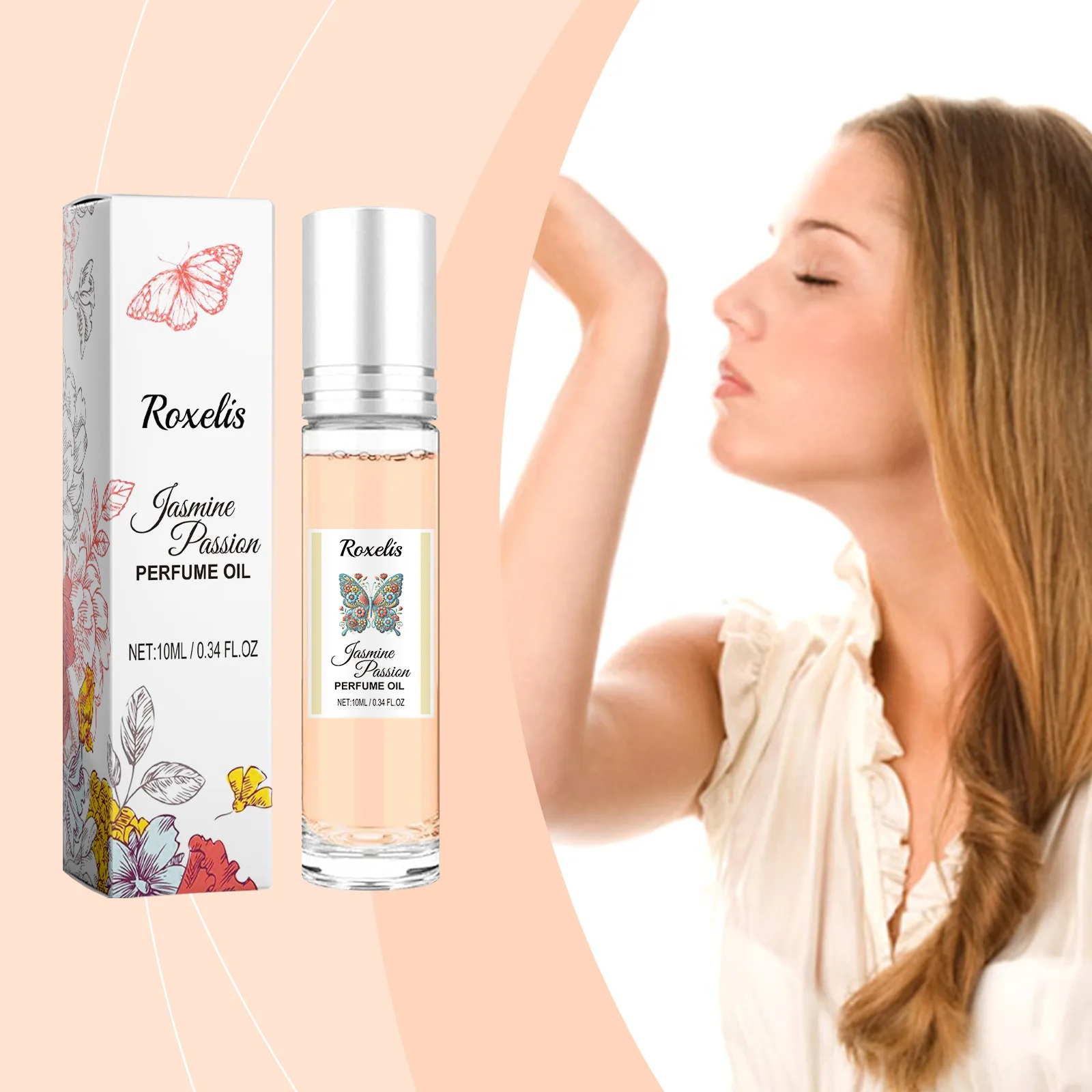 Rolling Jasmine Parfum, langdurige geur Draagbare fles Parfum Charmante charme Parfum Feromoongeur Deodorant