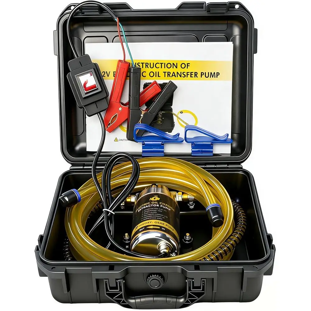 

Насос для перекачки масла 12В 100Вт, производительность 1-4 л/мин, для трансмиссионных, смазочных масел, электрический насос для перекачки жидкостей