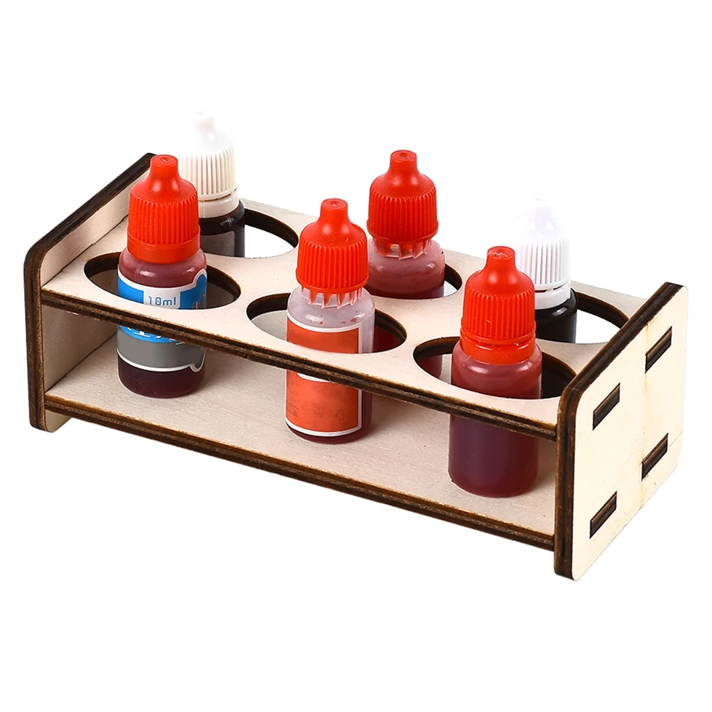 Wood Module Paint Bottles Spraying Model Bottle Holder Organizer