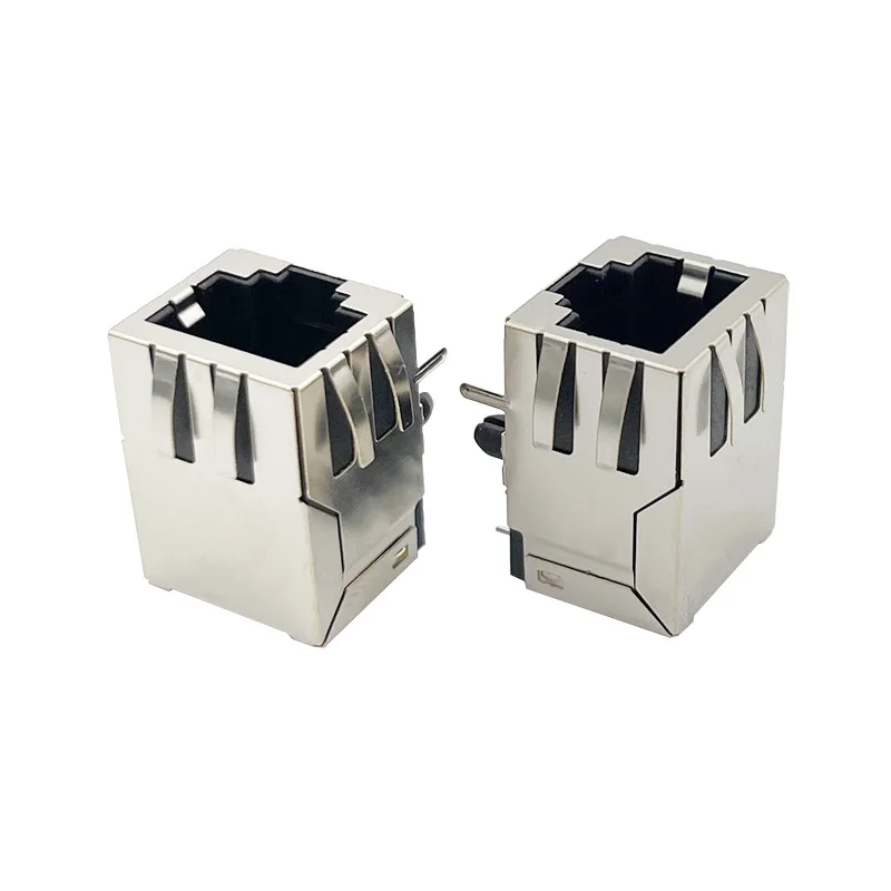 10PCS 5921 RJ45 Shielded Network Socket, No Light, 8P8C with Spring Contact, Crystal Head Jack, Front Pin Spacing 4.57mm