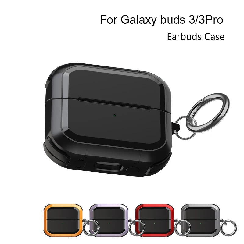 

For Samsung Galaxy buds 3 3Pro Protective Case with Buckle Red Black White Green Blue Color TPU Hard Material