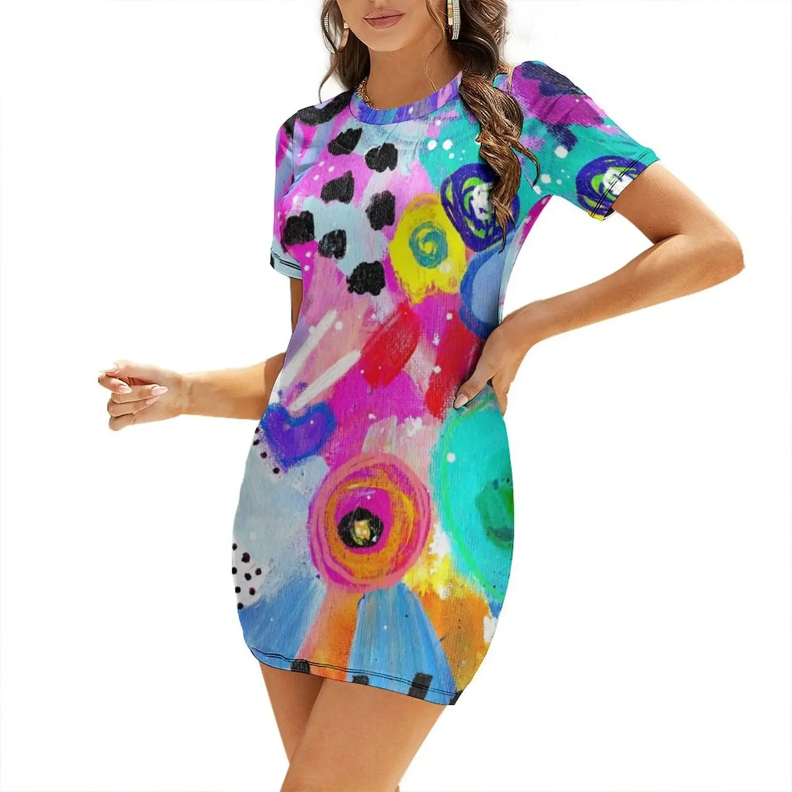 

Celebration 3 Short-Sleeved Dress Woman fashion Woman clothing