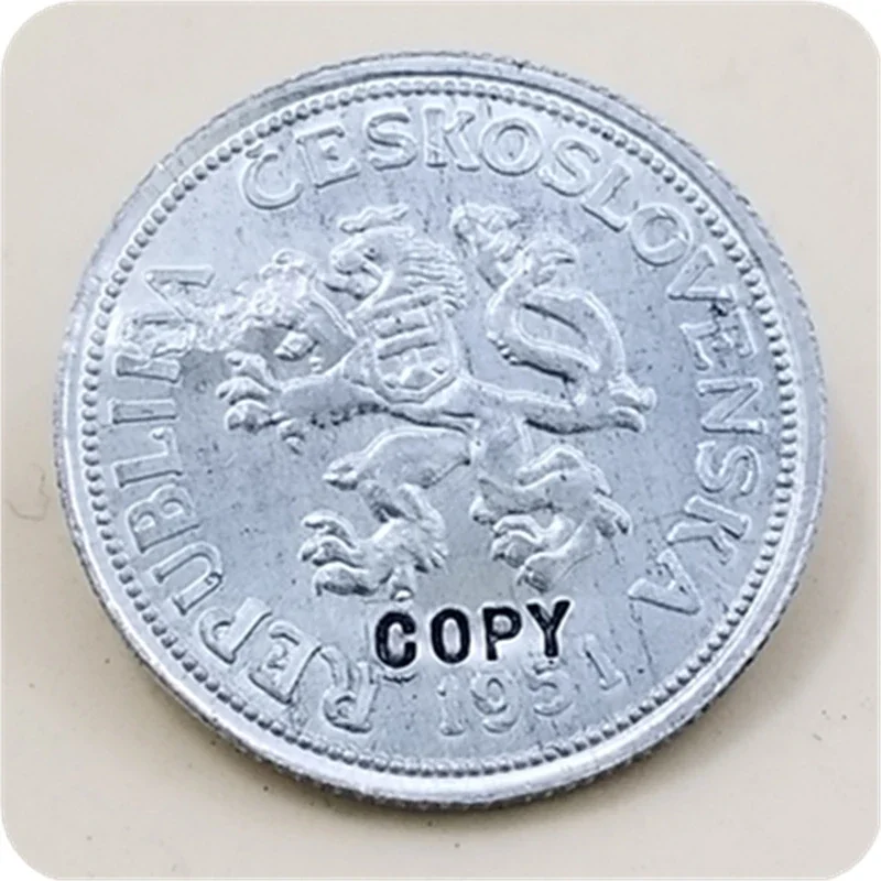 COPY 1951.1952 Czechoslovakia 5 Korun COPY COIN Challenge Pocket Coins Christmas Gifts